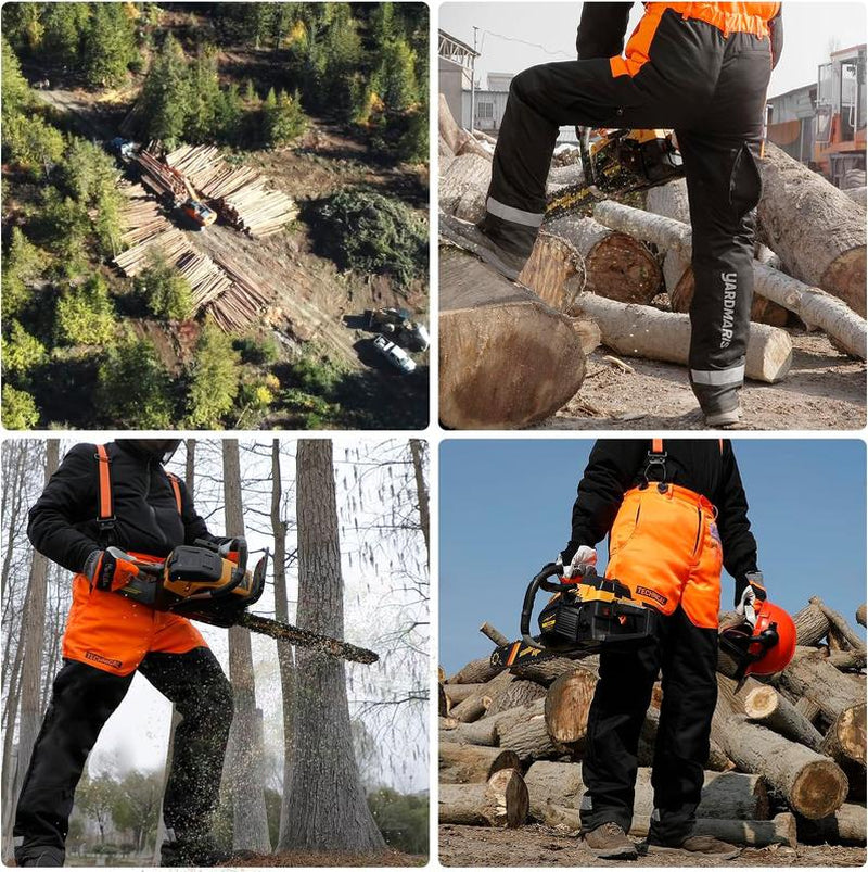 Chainsaw Pants, Technical Chainsaw Trouser, Chainsaw Chaps, Tree Cutting Pant with Adjustable Suspenders