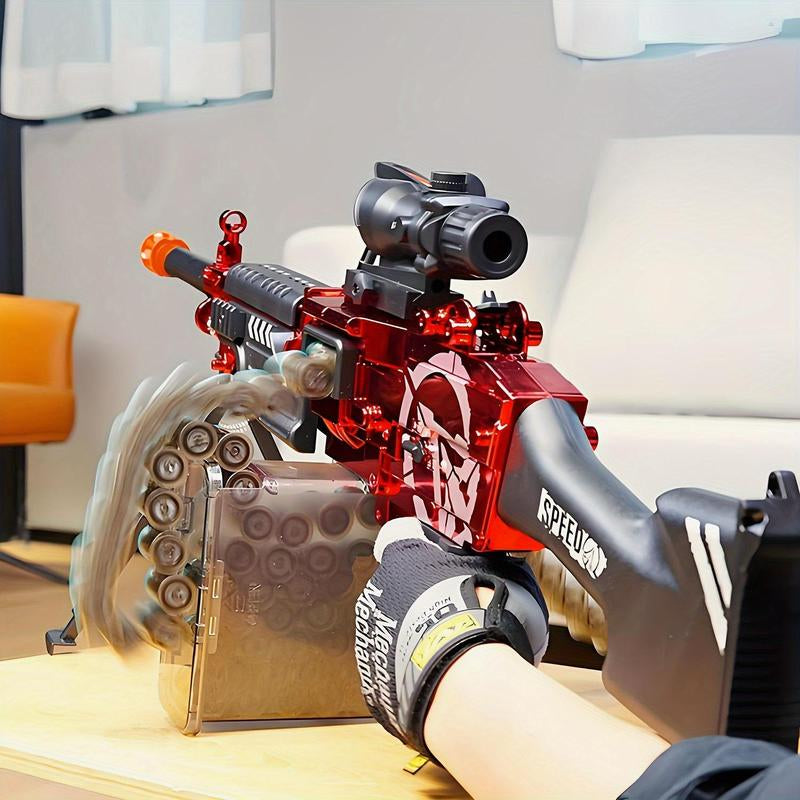 Lehui M249 Electric-Manual Dual Mode Soft Bullet Toy Foam Blaster, Rechargeable Chain Soft Bullet Blaster Launcher - for Outdoor Games & Toys Christmas Gifts, New Year Gifts