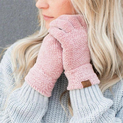 CC® Ultra-Soft Chenille Touchscreen Gloves - Stylish Winter Tech Gloves for Men & Women