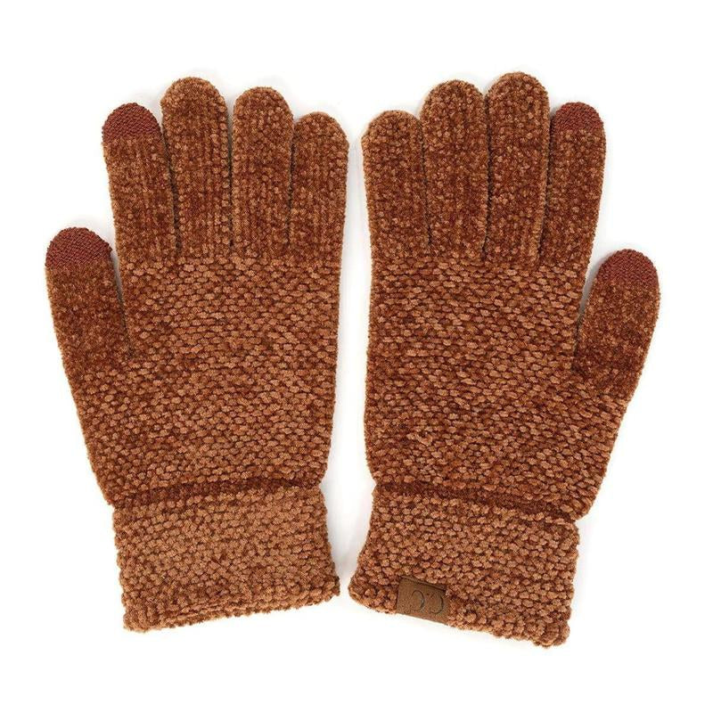 CC® Ultra-Soft Chenille Touchscreen Gloves - Stylish Winter Tech Gloves for Men & Women