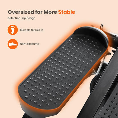 Steppers for Exercise at Home Workout Equipment, Mini Stepper Exercise Machine for Senior Citizens, Twist Stepper with Resistance Bands, Cardio Weight Loss Equipment Home Fitness